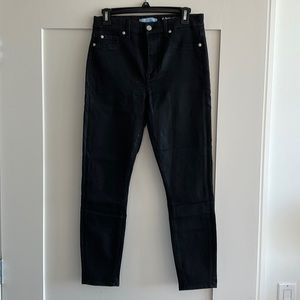 7 for all Mankind B(Air) High Waist Ankle Skinny In Coated Black